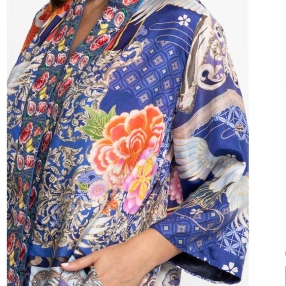 NWT JOHNNY WAS Silk REVERSIBLE Narniay Kimono KIMONO SIZE XL - Picture 13 of 13